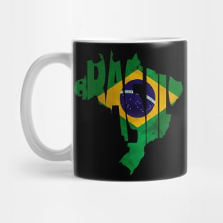 Brazil Typo Map Mug